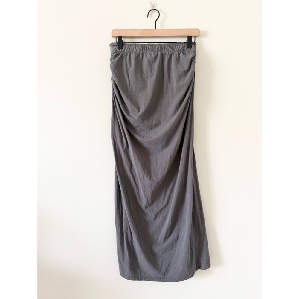 OGL Charcoal Gray Maxi Skirt with Elastic Waist Size L